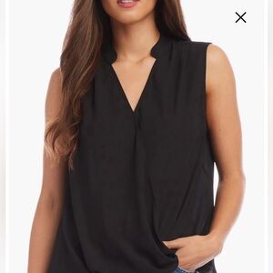 Karen Kane Sleeveless Drape Front Top